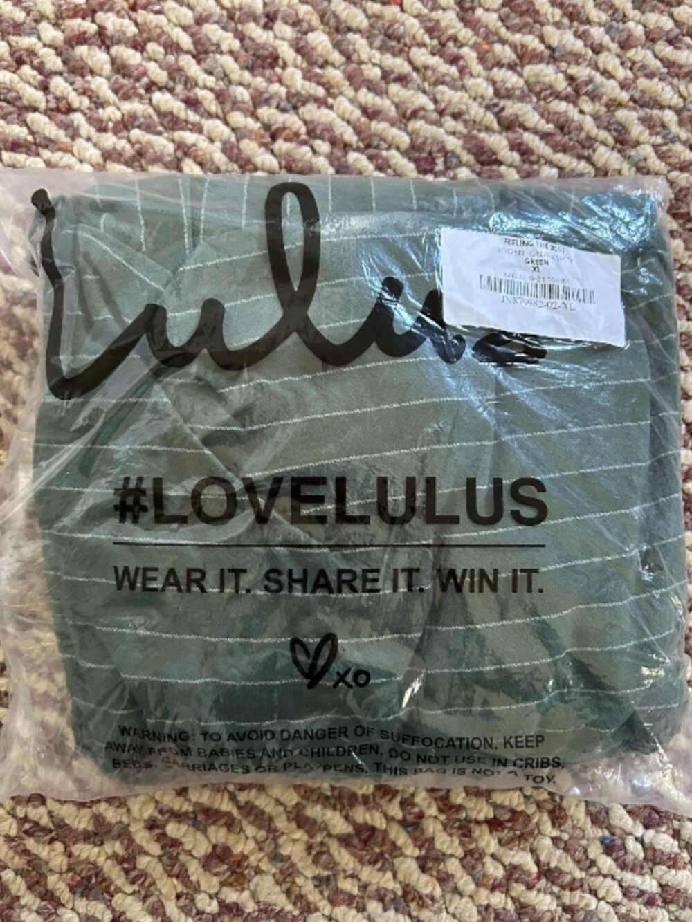 Lulus Feeling the Best Green Striped Tie-Back Midi Dress with Pockets XL - Picture 5 of 7